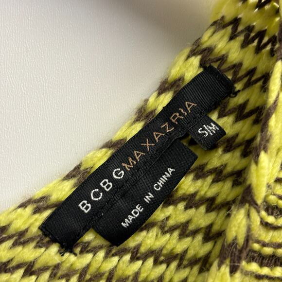 BCBG Maxazria Boho Hippie Knit Poncho Sweater‎ Size S/M Cozy Hipster Oversized - Picture 3 of 7